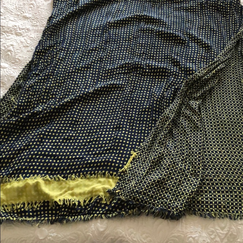 Two toned yellow/blue long scarf  great condition!